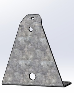 Support for pulley Metal inlet